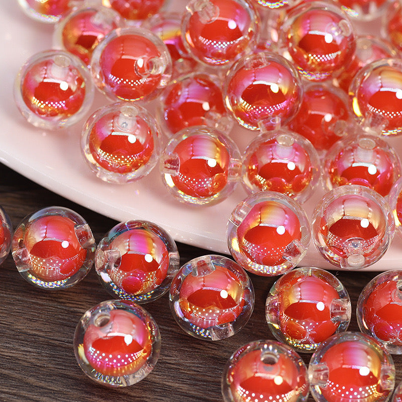 FS0589- 16mm UV Beads In Beads (Beads Inside Beads)