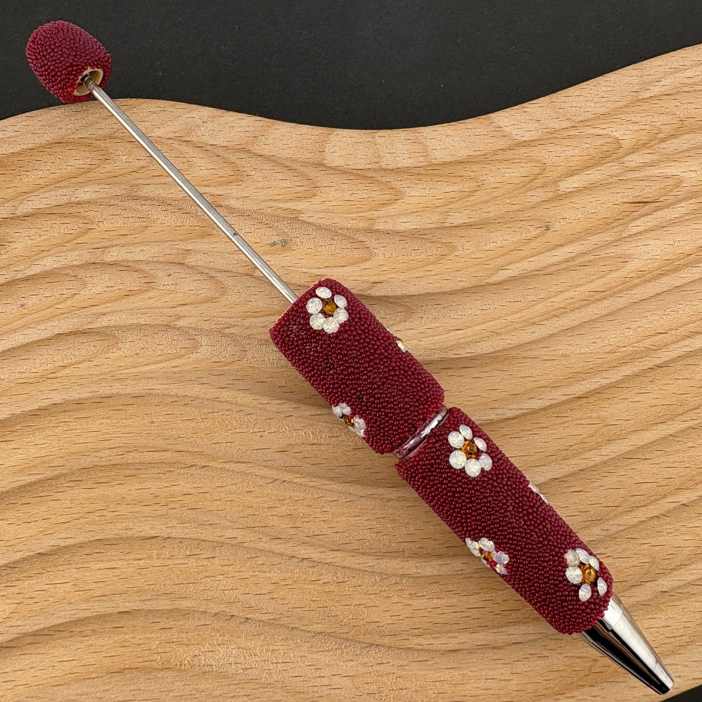 FS2494- Mini Glass Beads and Diamonds Flower Pens