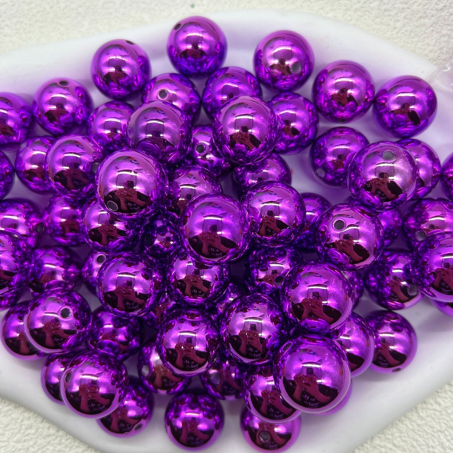 FS1709-16MM Metallic Acrylic Beads Fit For Beadable Pens