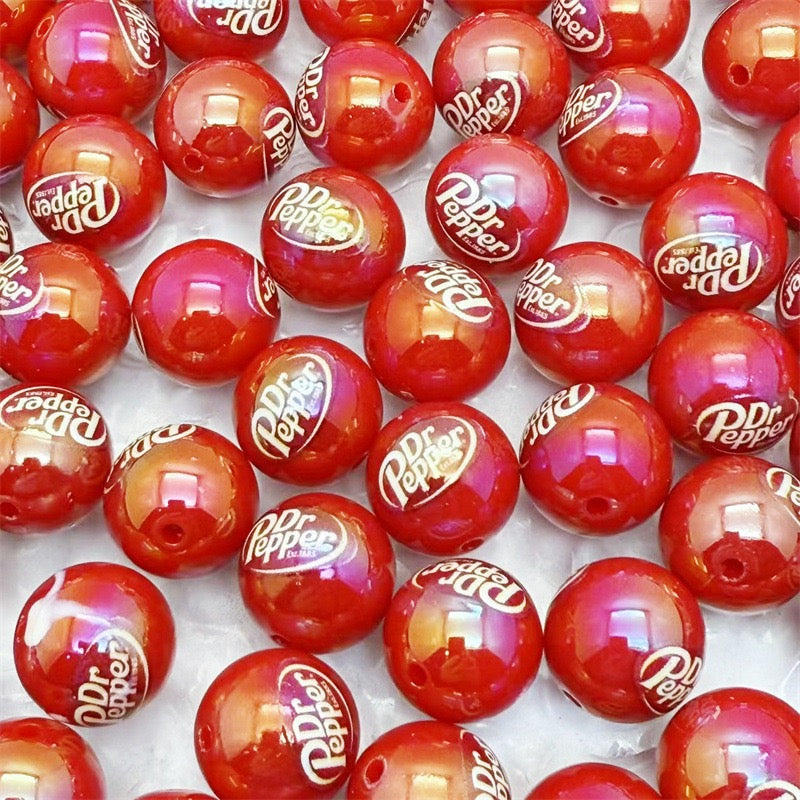 FS4263-16Mm Printed UV Coating Acrylic Beads Fit For Beadable Pens