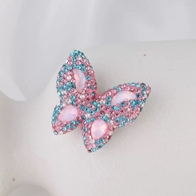 FS3982-3.6*3.5*1cm Butterfly Sparking Clay Beads Fit For Beadable Pens