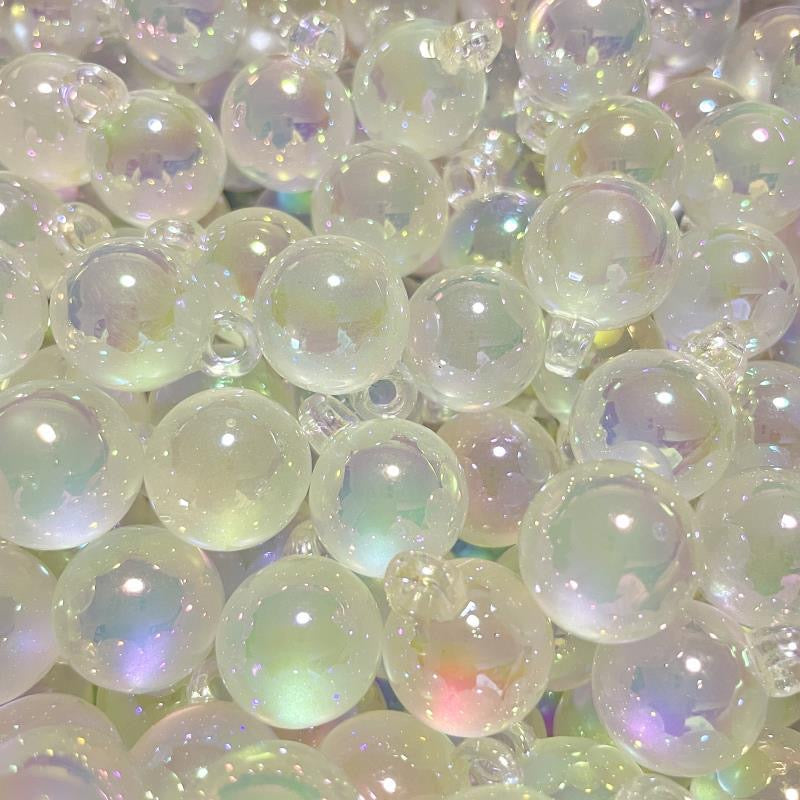FS2387-16mm Clear UV Shiny Acrylic Dangle Beads For Making Car Hanger
