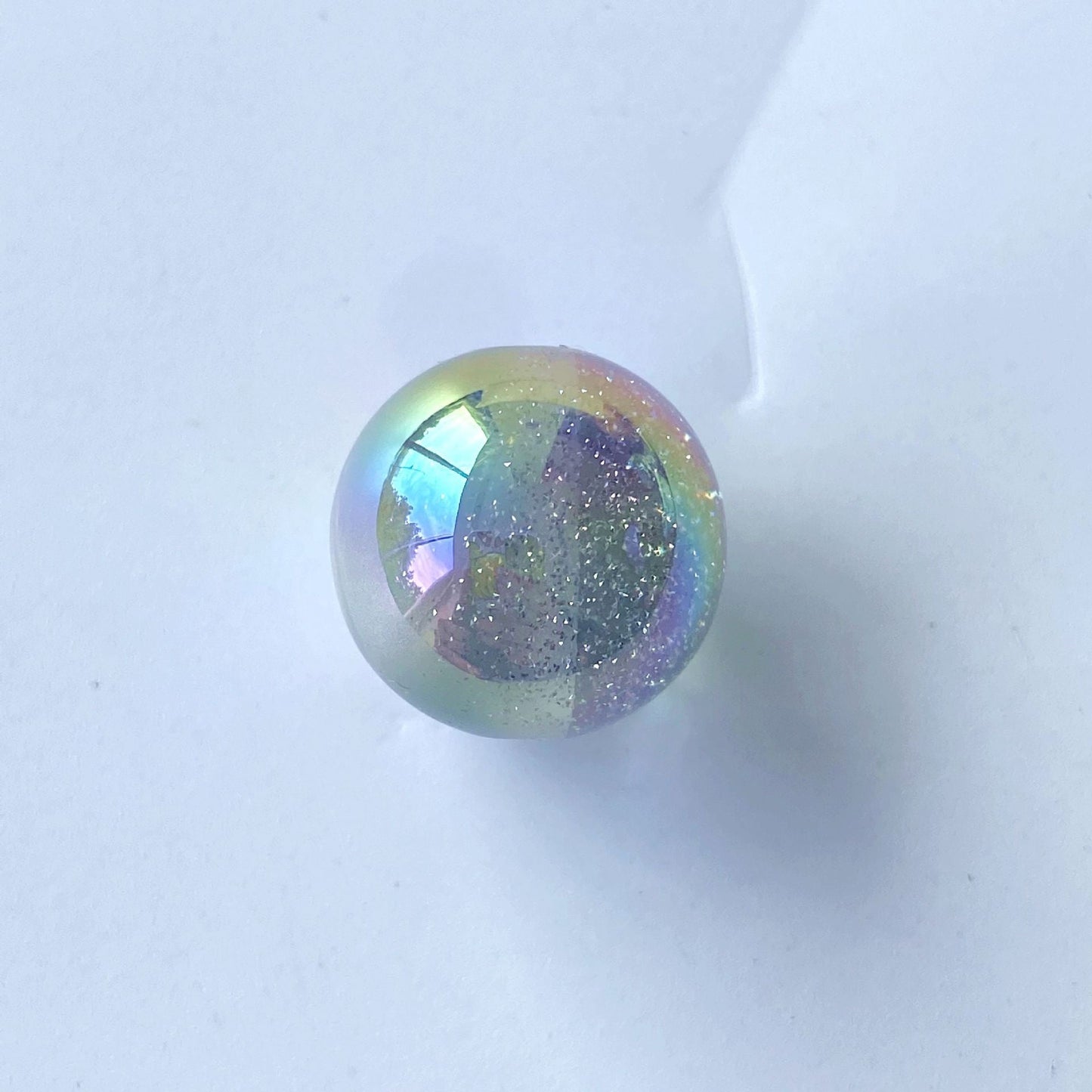 FS0082-Random Mixed Color 10MM UV Gradient Color Glitter Resin Beads Fit For Beadable Pens
