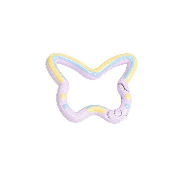 FS3006- 25mm Hand Painted Butterfly Keyring