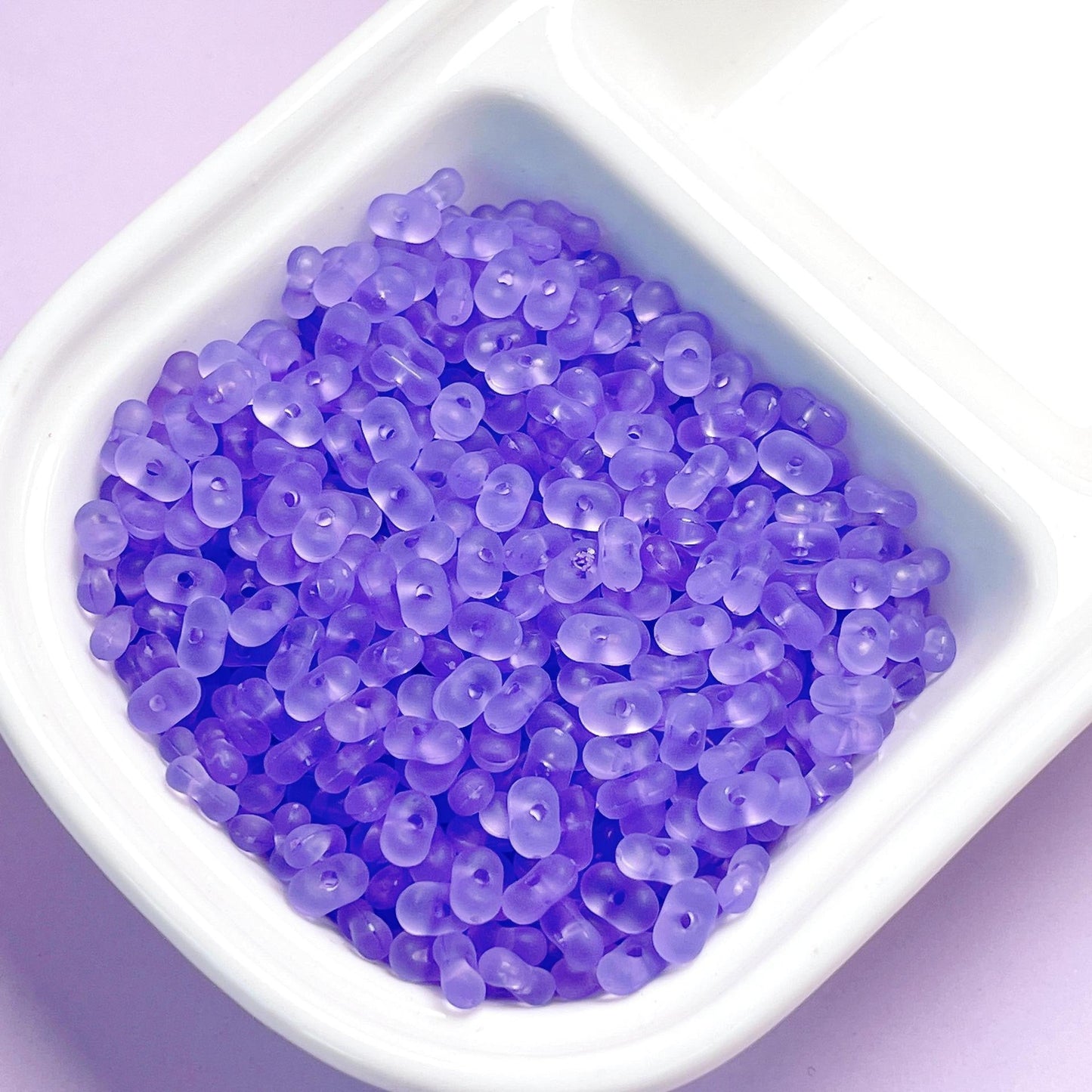 FS2381-3¡Á6mm Clear Frosted Peanut Acrylic Beads For Making Key Chain