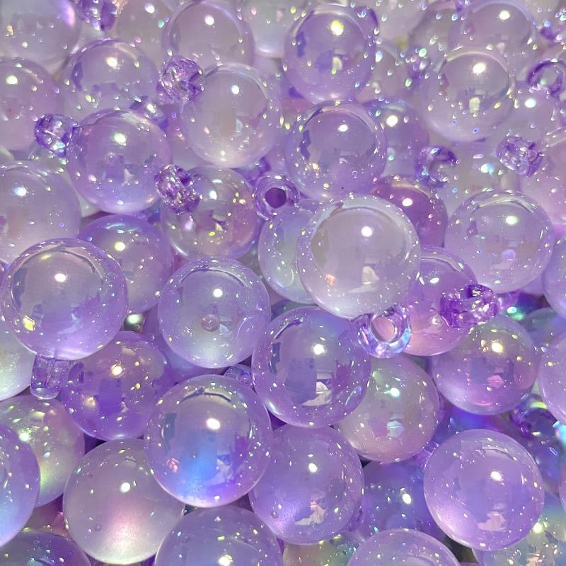 FS2387-16mm Clear UV Shiny Acrylic Dangle Beads For Making Car Hanger
