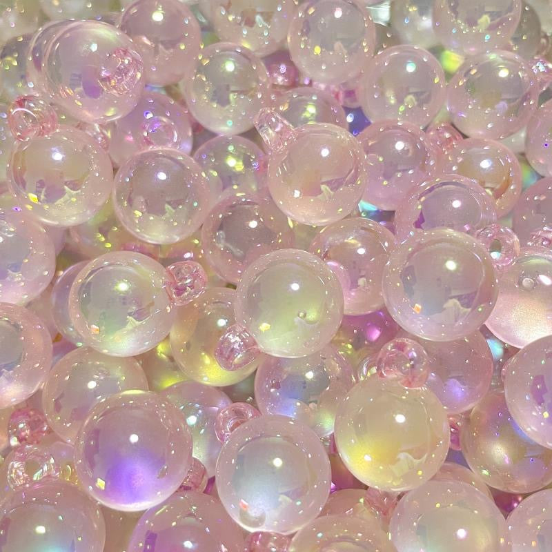 FS2387-16mm Clear UV Shiny Acrylic Dangle Beads For Making Car Hanger