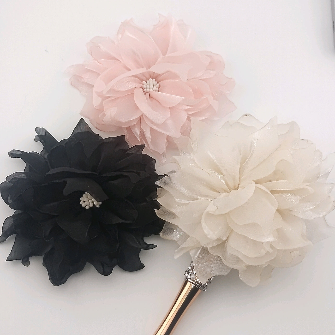 FS0996- 105MM Fabric Flower Charms, Flower Accessories, Fabric Patches
