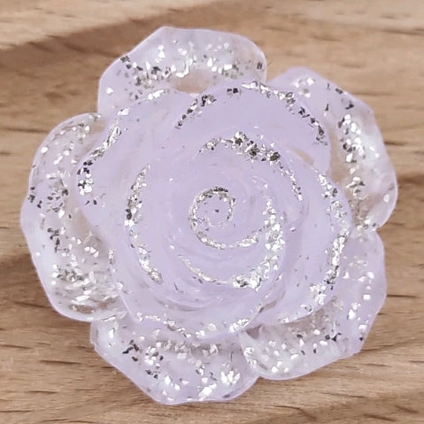 FS0059-18MM Mixed Color Fine Glitter Camellia Flower Resin Accessories For Making Fancy Beads