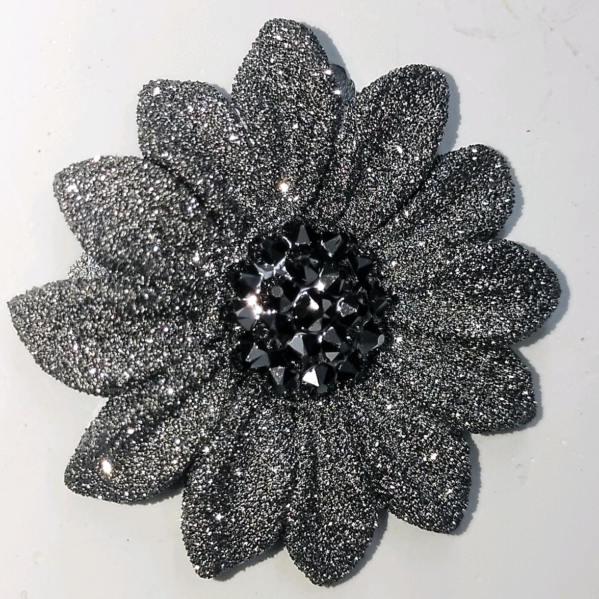 FS0313-45MM Black Silver Chrysanthemum Charms Accessories For Making Fancy Beads