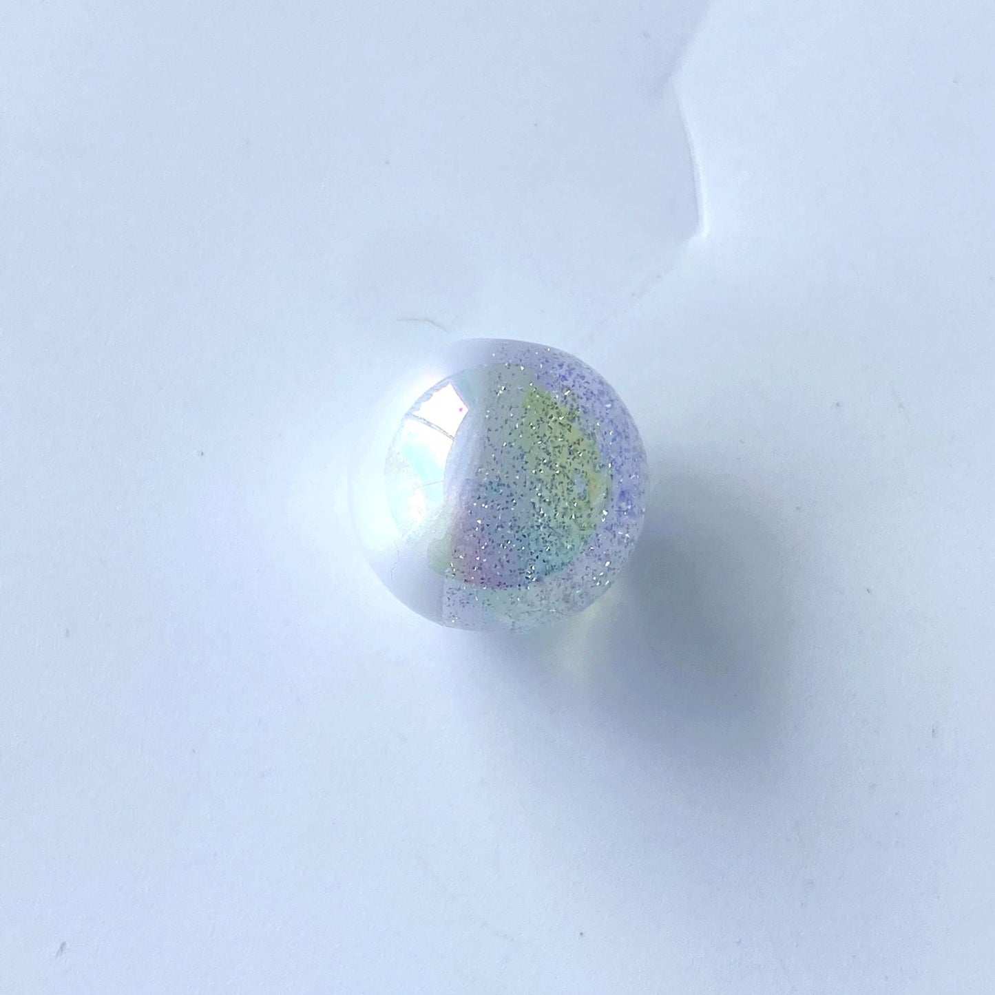 FS0082-Random Mixed Color 10MM UV Gradient Color Glitter Resin Beads Fit For Beadable Pens
