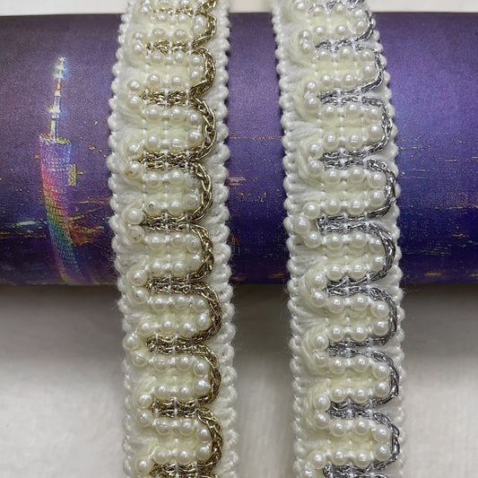 FS0066- Width 20mm Size Farbic With Pearl