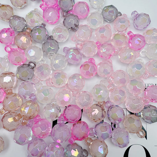 FS3930-16mm Clear Football Shape Bubble Acrylic Dangle Charms Beads For Making Car Hanger