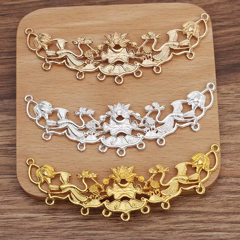 FS5159- 102*29mm Lotus Metal Charms Ancient-Style Lotus Hairpins And Hair Accessories