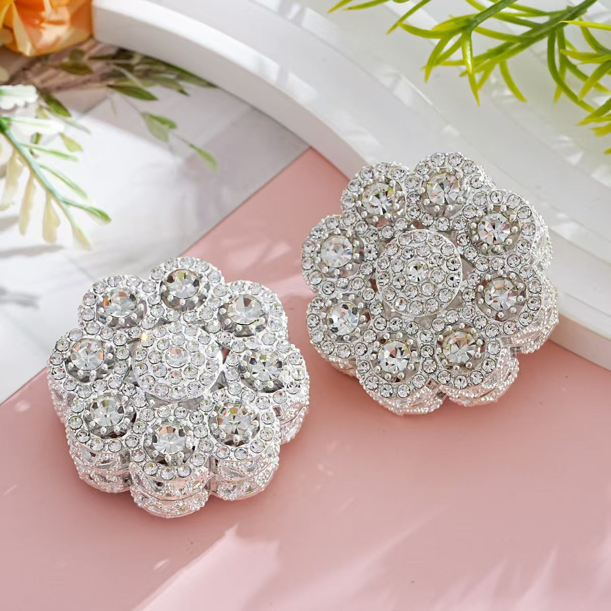 FS5388- 41mm 8 Petal Round Flower Metal Beads 8-Petal Round Flower Metal Beads Fit For Pen