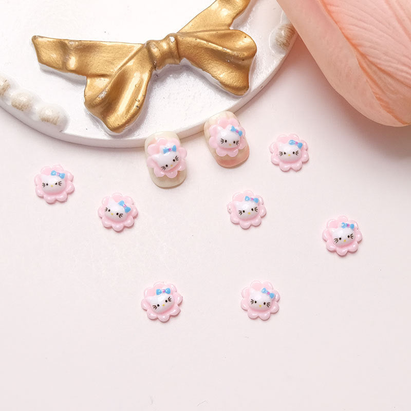 FS1048- 10MM Mixed Color Flower&Animal Resin Nail Charms For Making Fancy Bead Or Fancy Pen