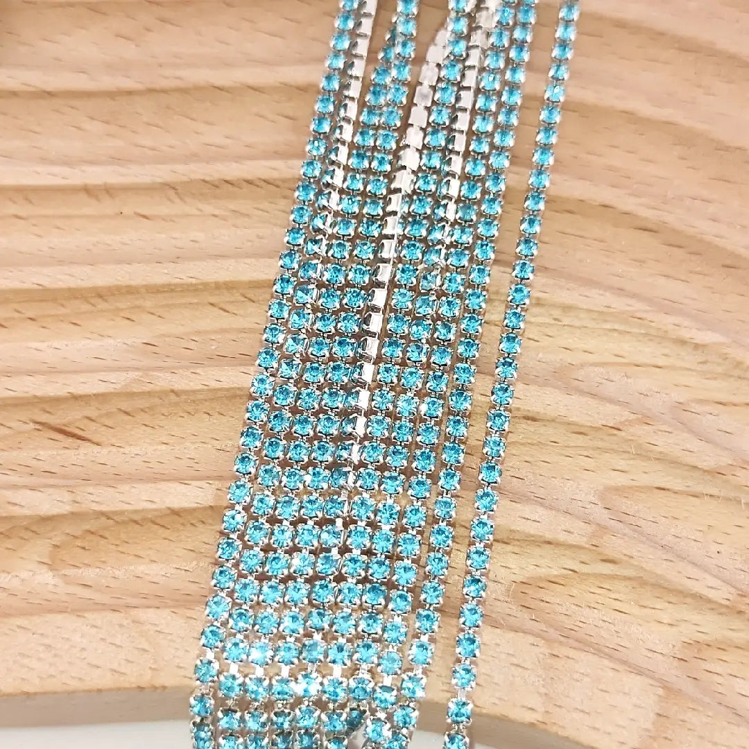FS0978- 2mm Diamonds Chain For Making Fancy Pen Or Fancy Beads
