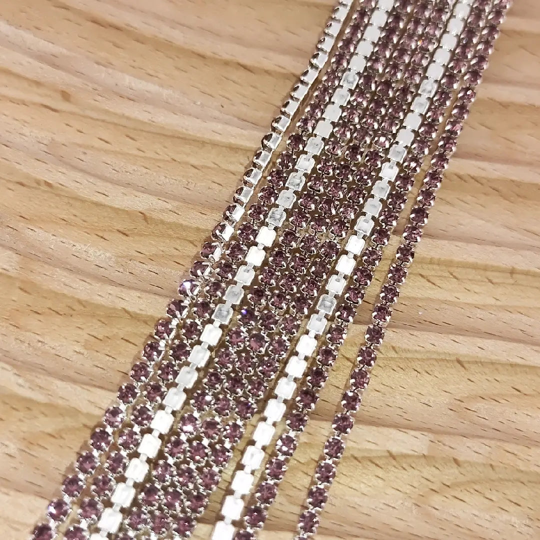 FS0978- 2mm Diamonds Chain For Making Fancy Pen Or Fancy Beads