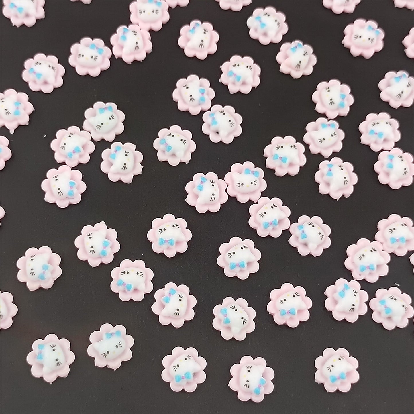 FS1045- 10MM Pink Flower HK Resin Nail Charms For Making Fancy Pen Or Fancy Pen Or Fancy Beads