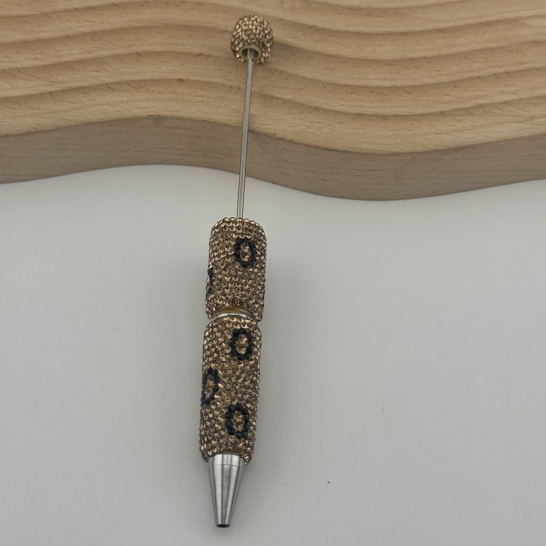 FS2813-Leopard Print Full Diamonds Sparkling Beadable Pens