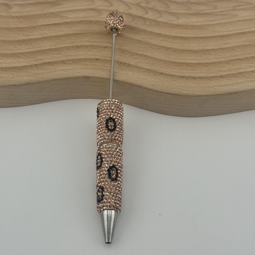 FS2813-Leopard Print Full Diamonds Sparkling Beadable Pens