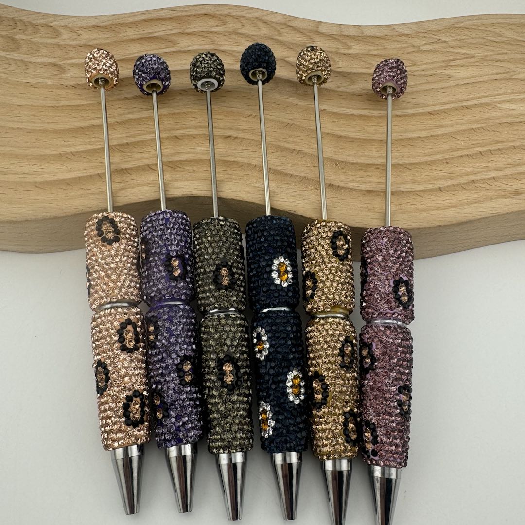 FS2813-Leopard Print Full Diamonds Sparkling Beadable Pens