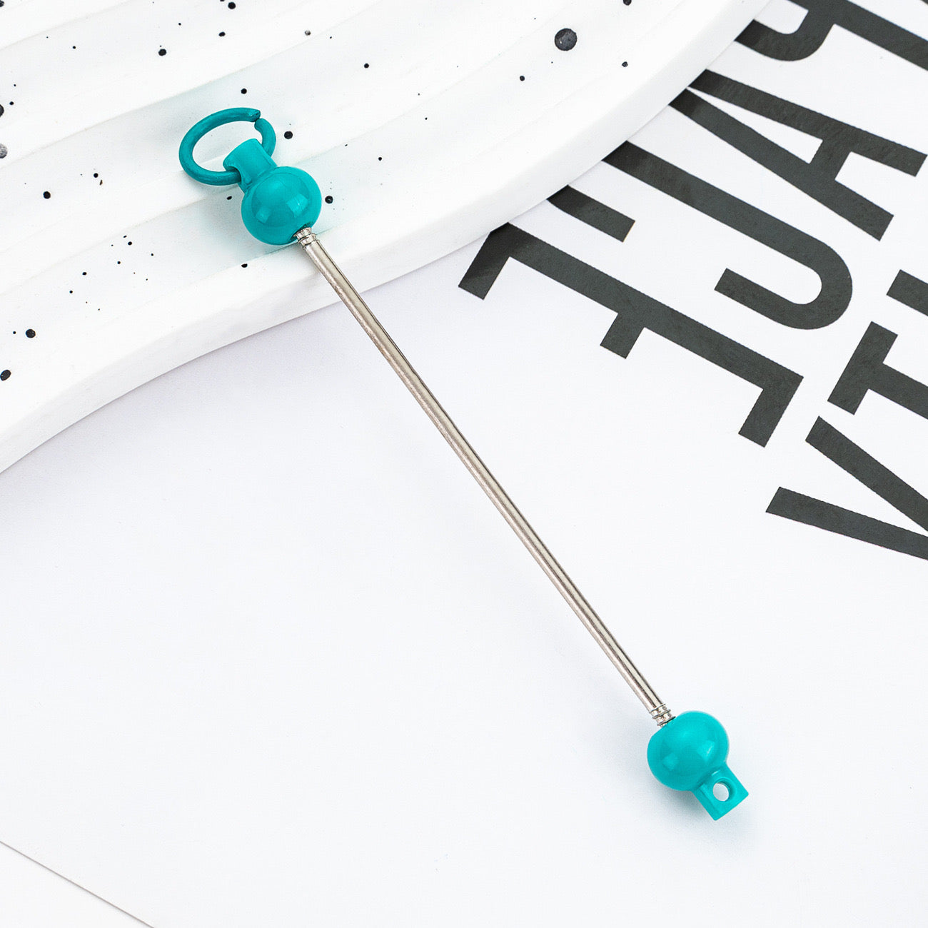 FS0155- DIY Beadable Bar for Keychains in Solid Colors
