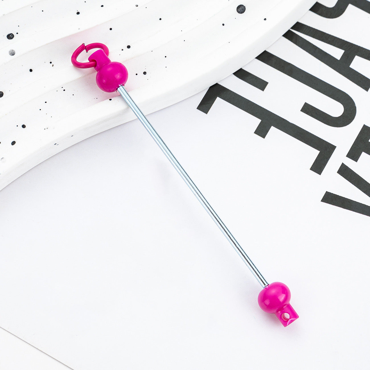 FS0155- DIY Beadable Bar for Keychains in Solid Colors