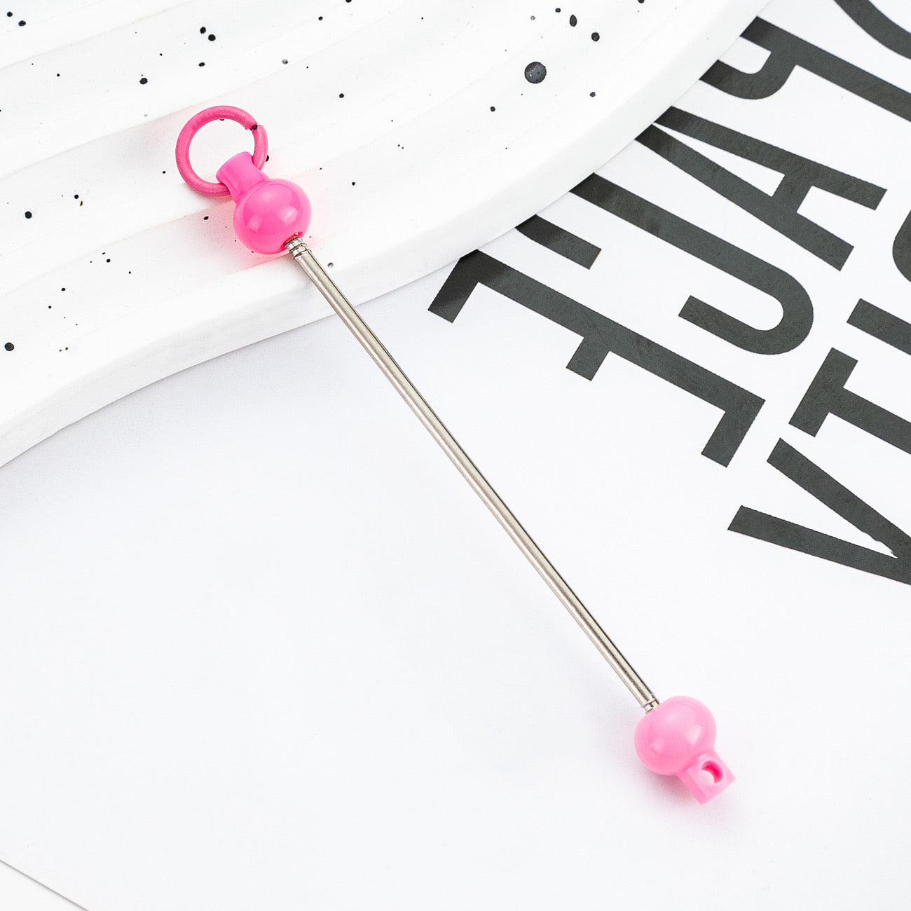 FS0155- DIY Beadable Bar for Keychains in Solid Colors