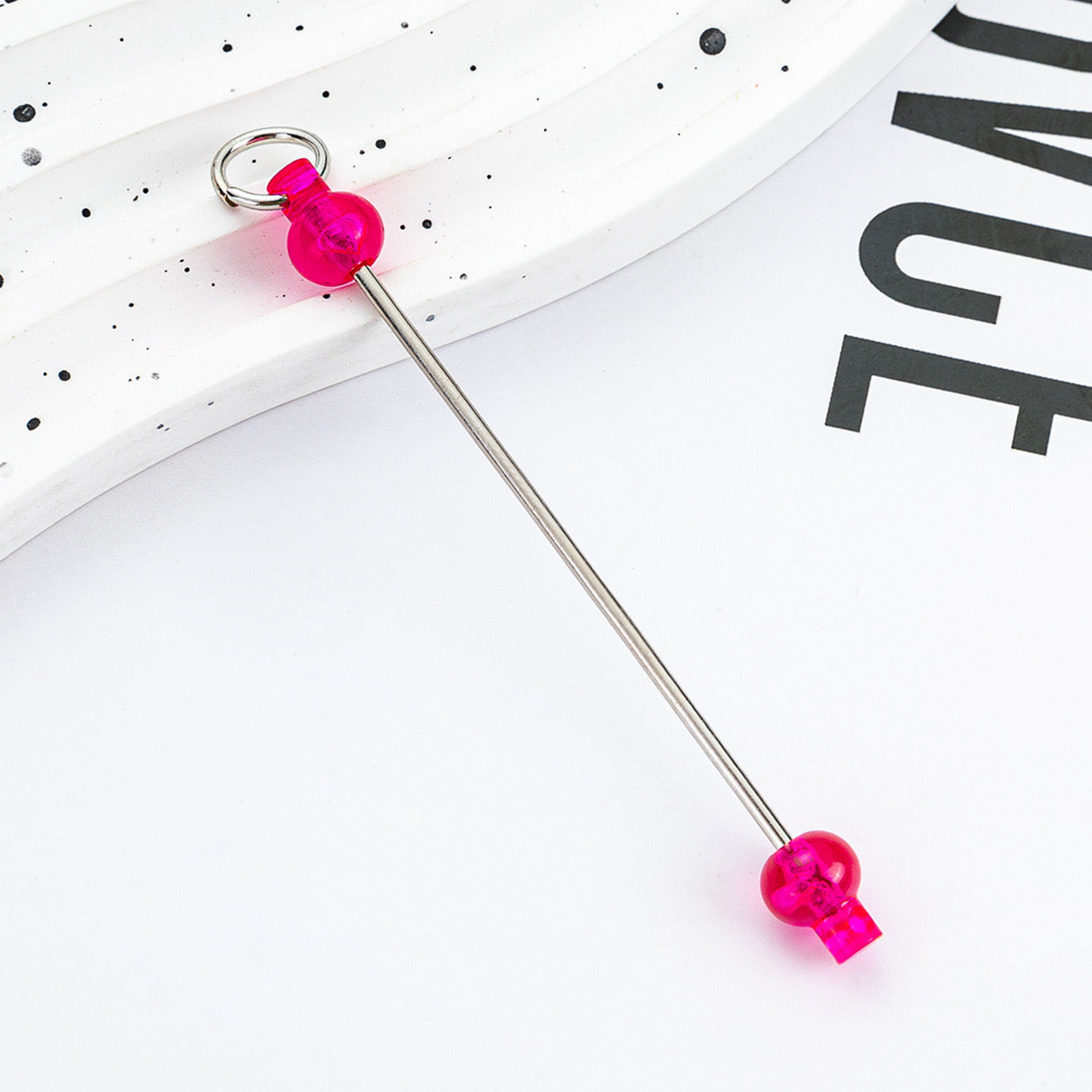 FS0155- DIY Beadable Bar for Keychains in Solid Colors