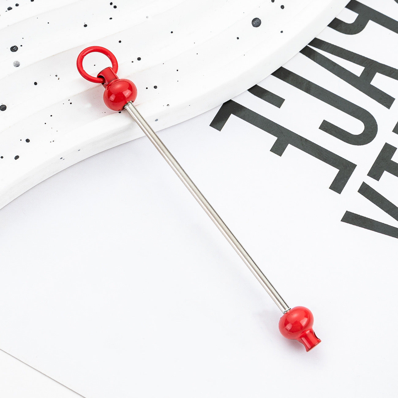 FS0155- DIY Beadable Bar for Keychains in Solid Colors