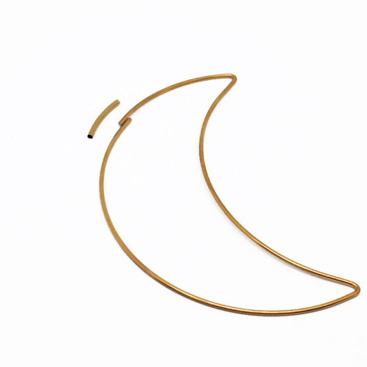 FS1524- 100mm Moon Shape Copper Plated Steel Ring For Making Car Hanger