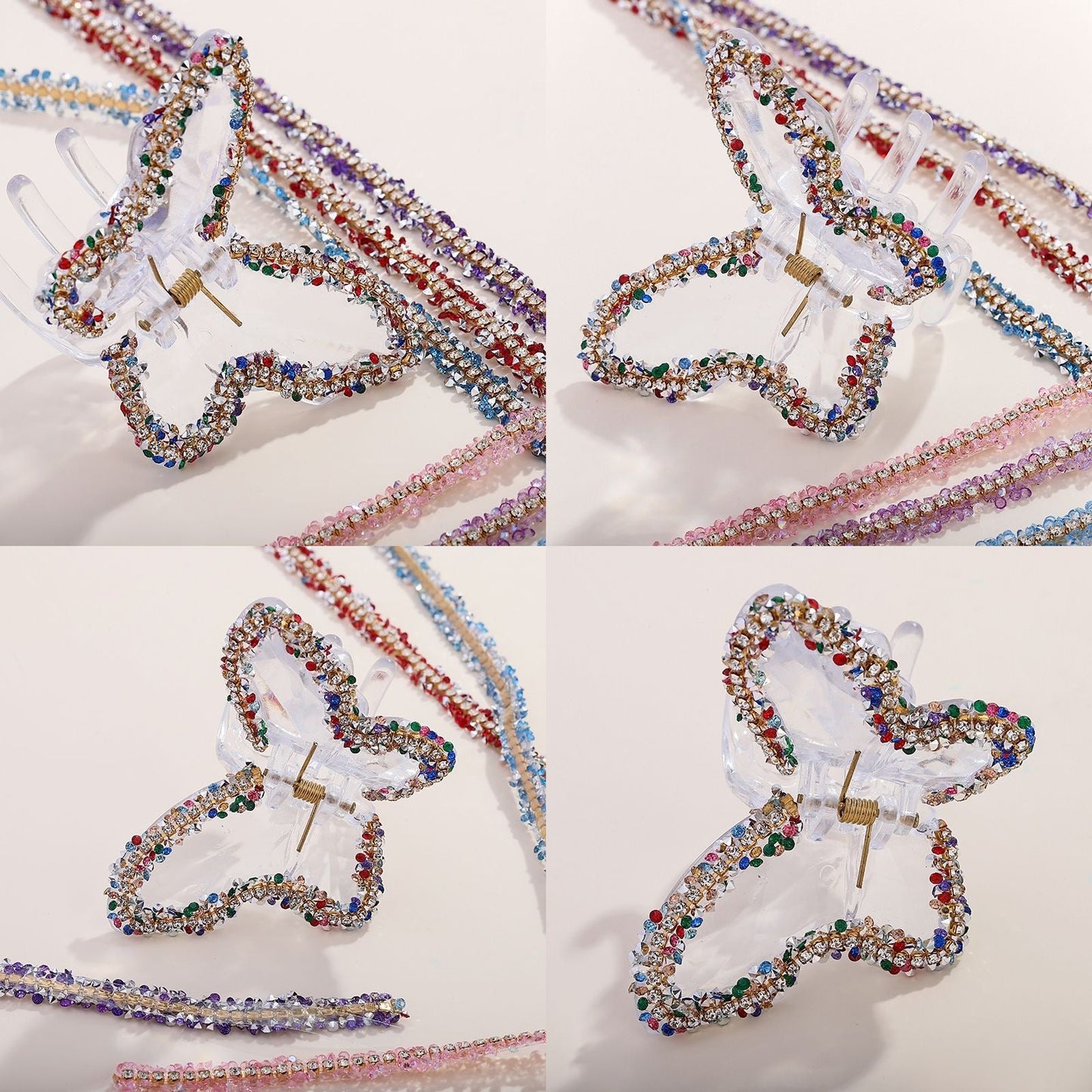 FS1301- 9Mm Chain Diamond Tape Gold Base Chain Diamond Sticker