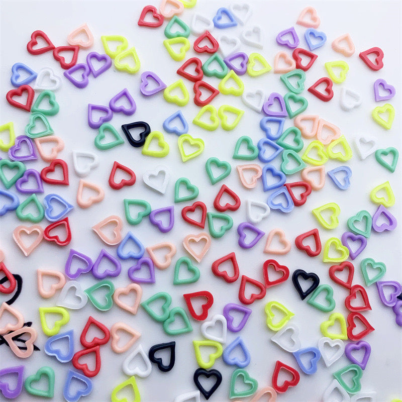 FS1053- 8MM Mixed Color Love Circle Resin Nail Charms For Making Fancy Bead Or Fancy Pen
