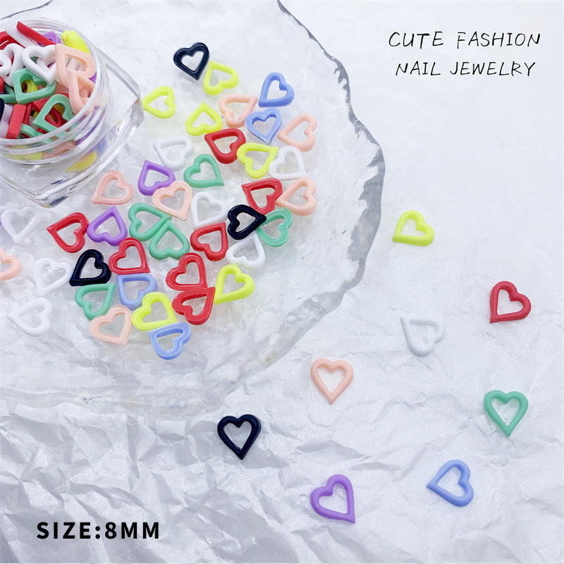 FS1053- 8MM Mixed Color Love Circle Resin Nail Charms For Making Fancy Bead Or Fancy Pen