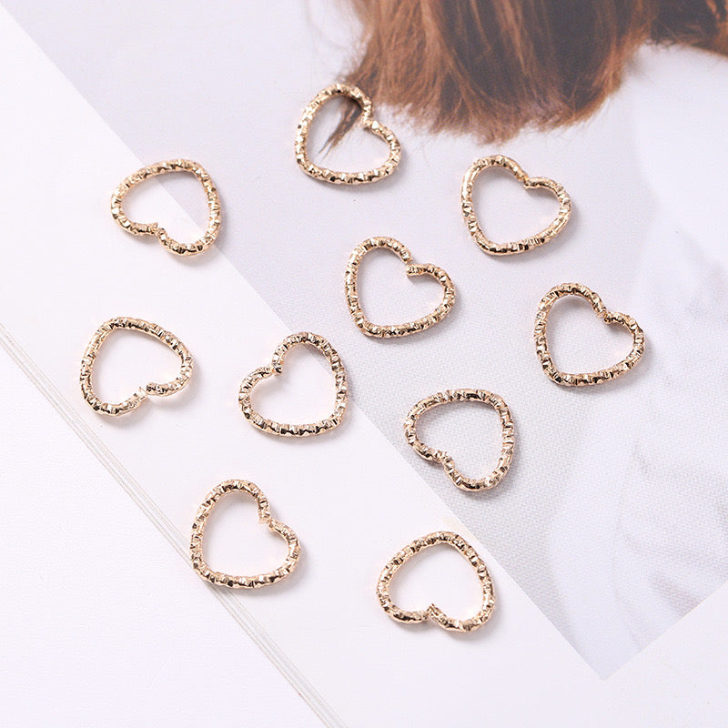 FS1583-12*14MM Heart Ring DIY Acceriess