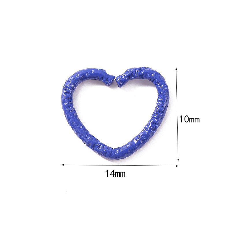 FS1583-12*14MM Heart Ring DIY Acceriess