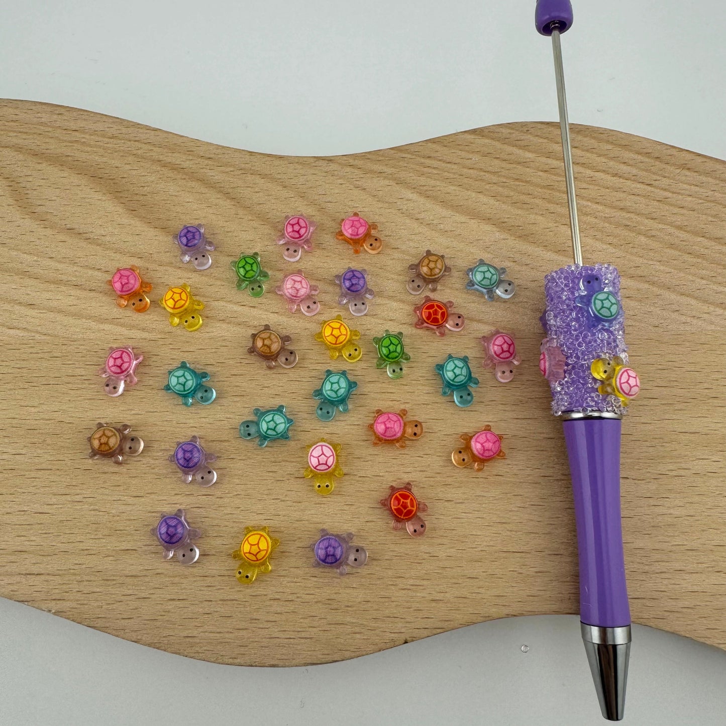 FS1585-11MM Size Luminous Turtle Nail Resin Charms For Making Fancy Pen Or Fancy Bead
