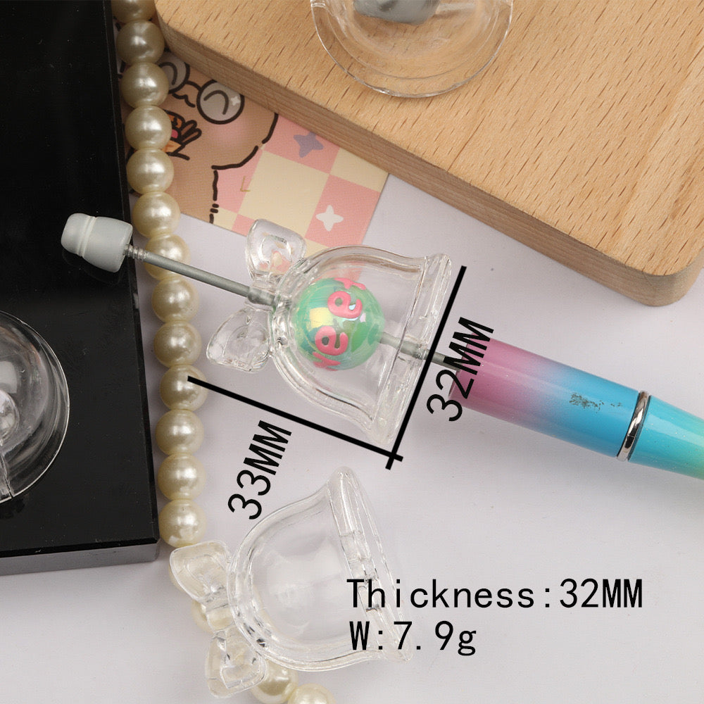FS0871-33MM Clear Bell Shaker Box Fit For Beadablepen
