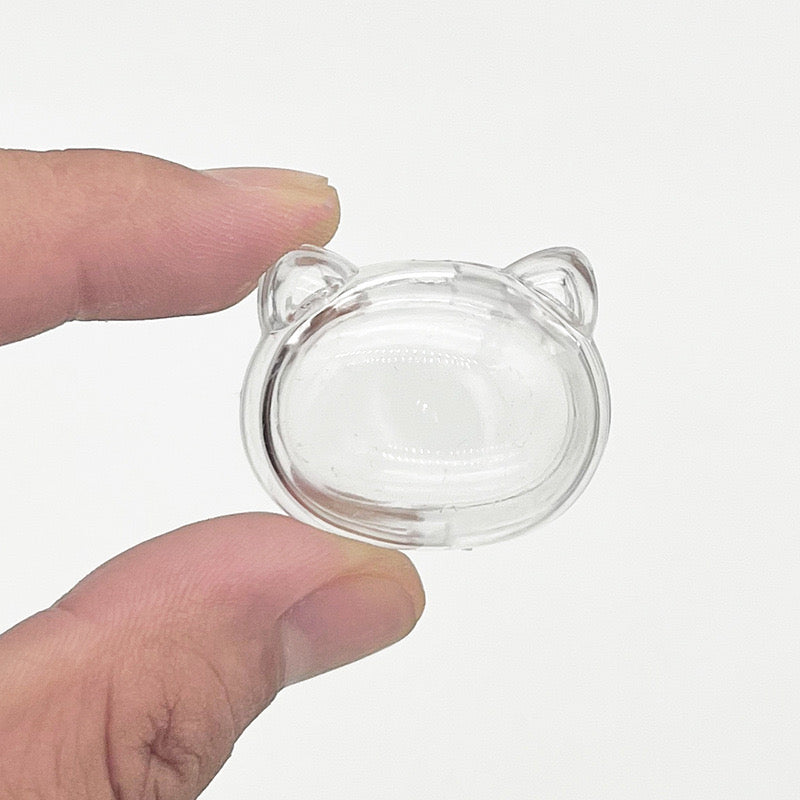 FS0872-35*28MM Cat Head Clear Box Shaker Acrylic Beads Fit For Beadable Pens
