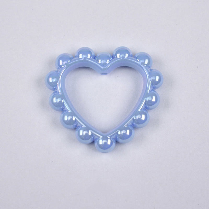 FS2389-39MM Mixed Color Solid Color Heart-shaped Acrylic Bead Frame Fit For Beadable Pens