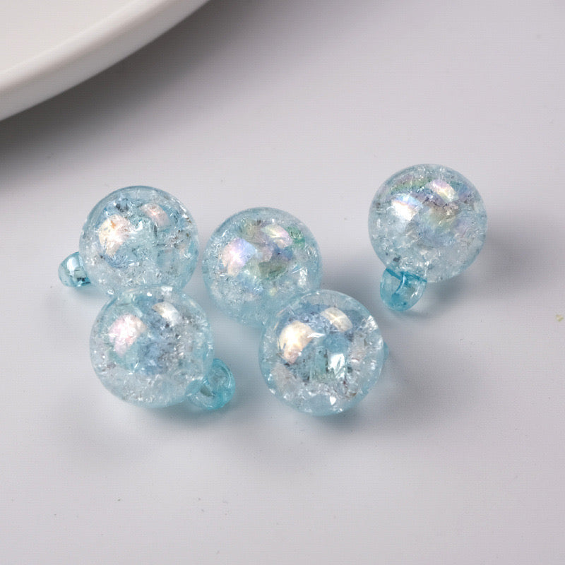 FS1602-16MM Crack Round Dangle Charms Beads For Making Car Hangers