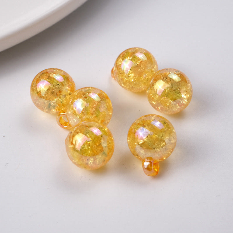 FS1602-16MM Crack Round Dangle Charms Beads For Making Car Hangers