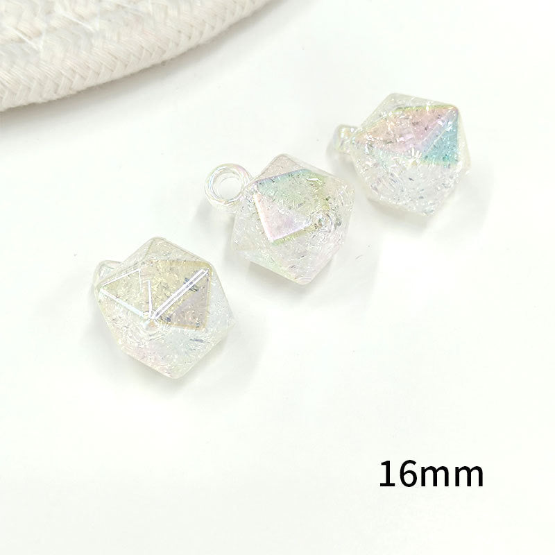 FS1601-16MM Rhombus Crack Dangle Charms Beads For Making Car Hangers