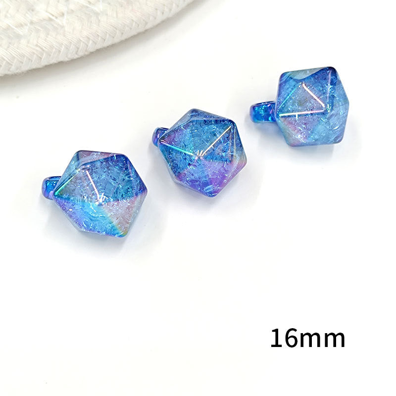 FS1601-16MM Rhombus Crack Dangle Charms Beads For Making Car Hangers