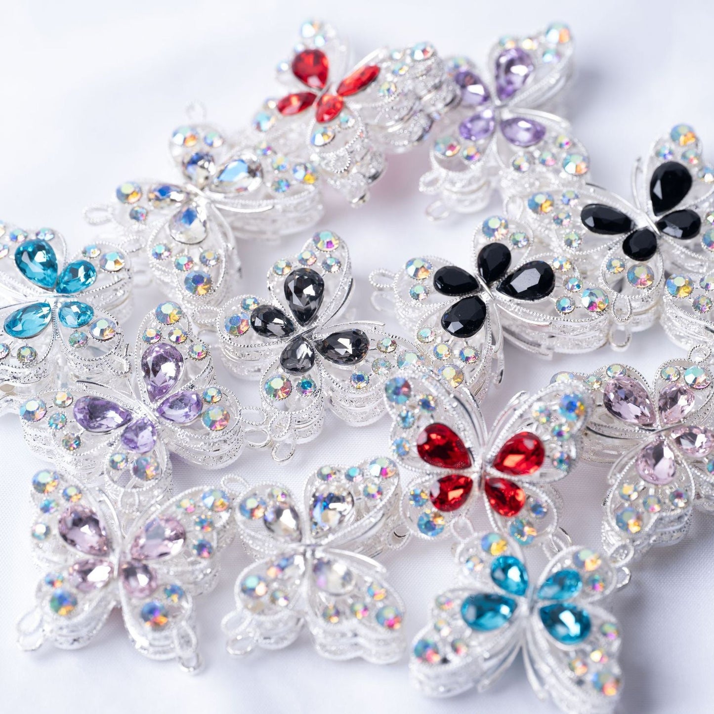 FS1621-32*35MM Metal Crystal Butterfly Beads Fit For Beadable Pens