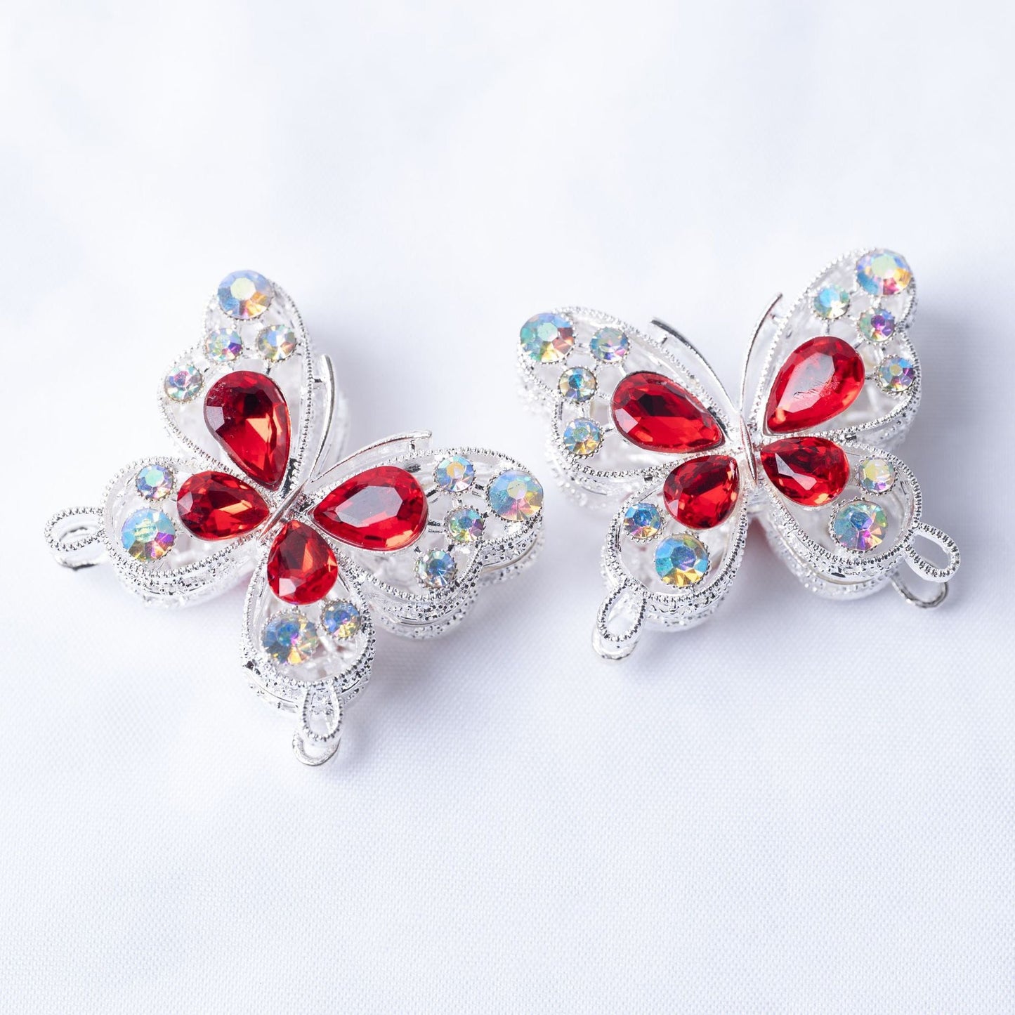 FS1621-32*35MM Metal Crystal Butterfly Beads Fit For Beadable Pens