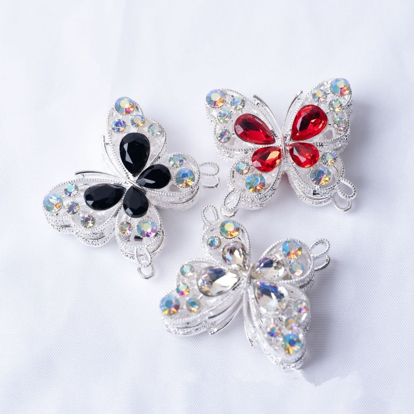 FS1621-32*35MM Metal Crystal Butterfly Beads Fit For Beadable Pens