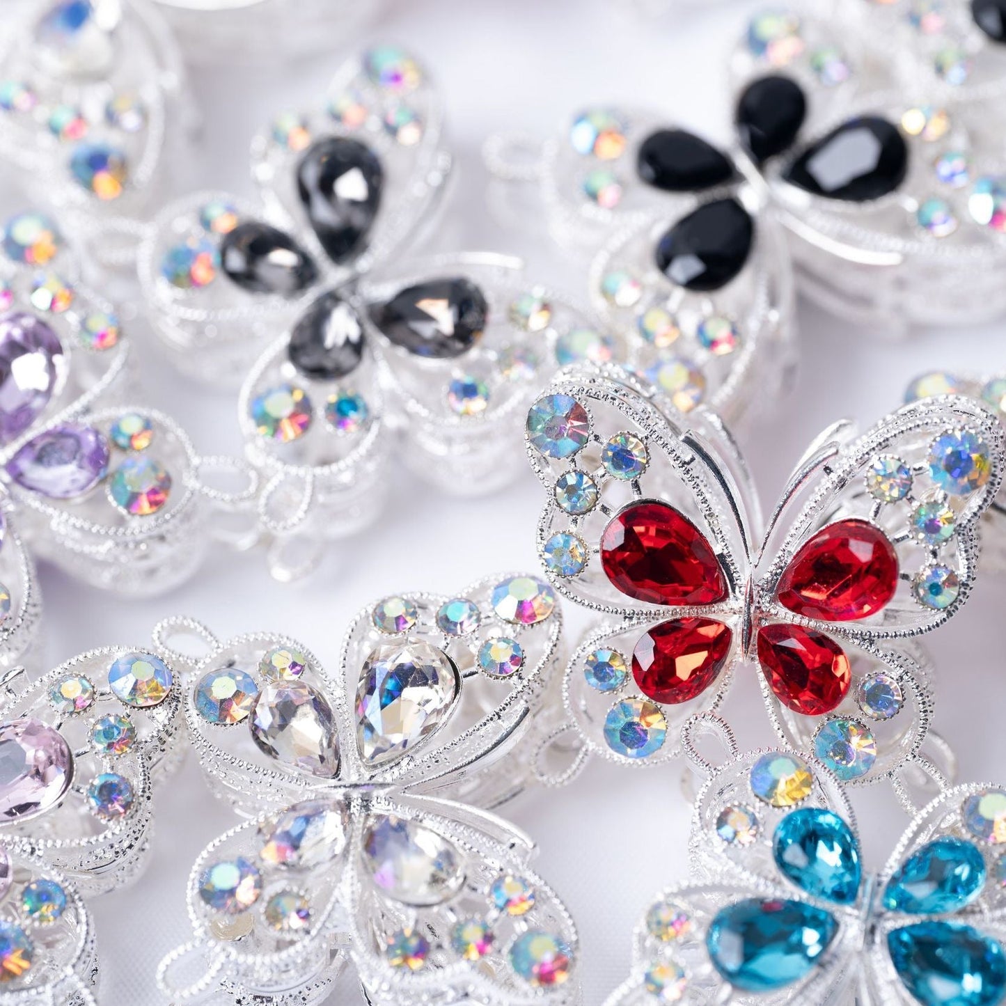 FS1621-32*35MM Metal Crystal Butterfly Beads Fit For Beadable Pens