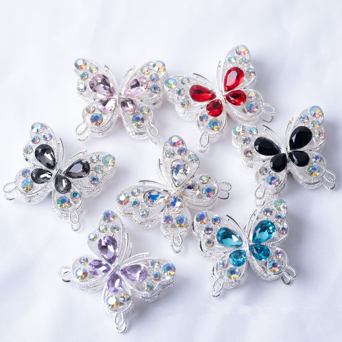 FS1621-32*35MM Metal Crystal Butterfly Beads Fit For Beadable Pens